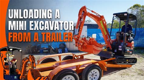 mini excavator trailer package|unloading mini excavator on trailer.